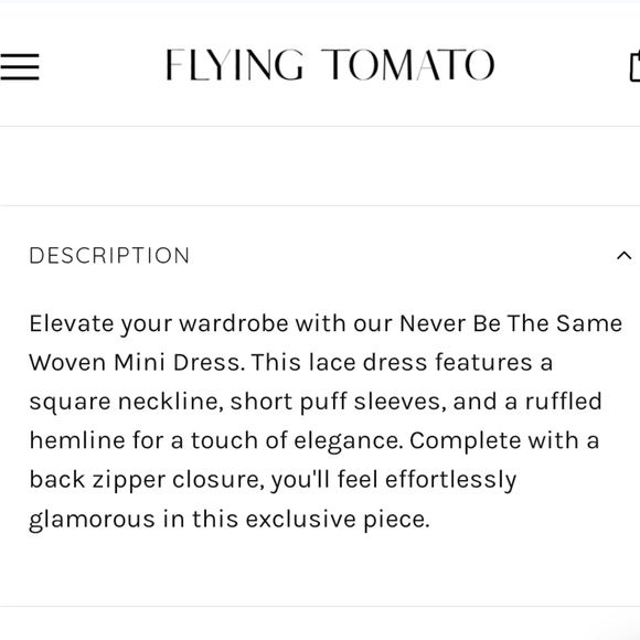 NWOT Flying Tomato "Never Be The Same" woven mini dress, fuschia, size L - Picture 6 of 11